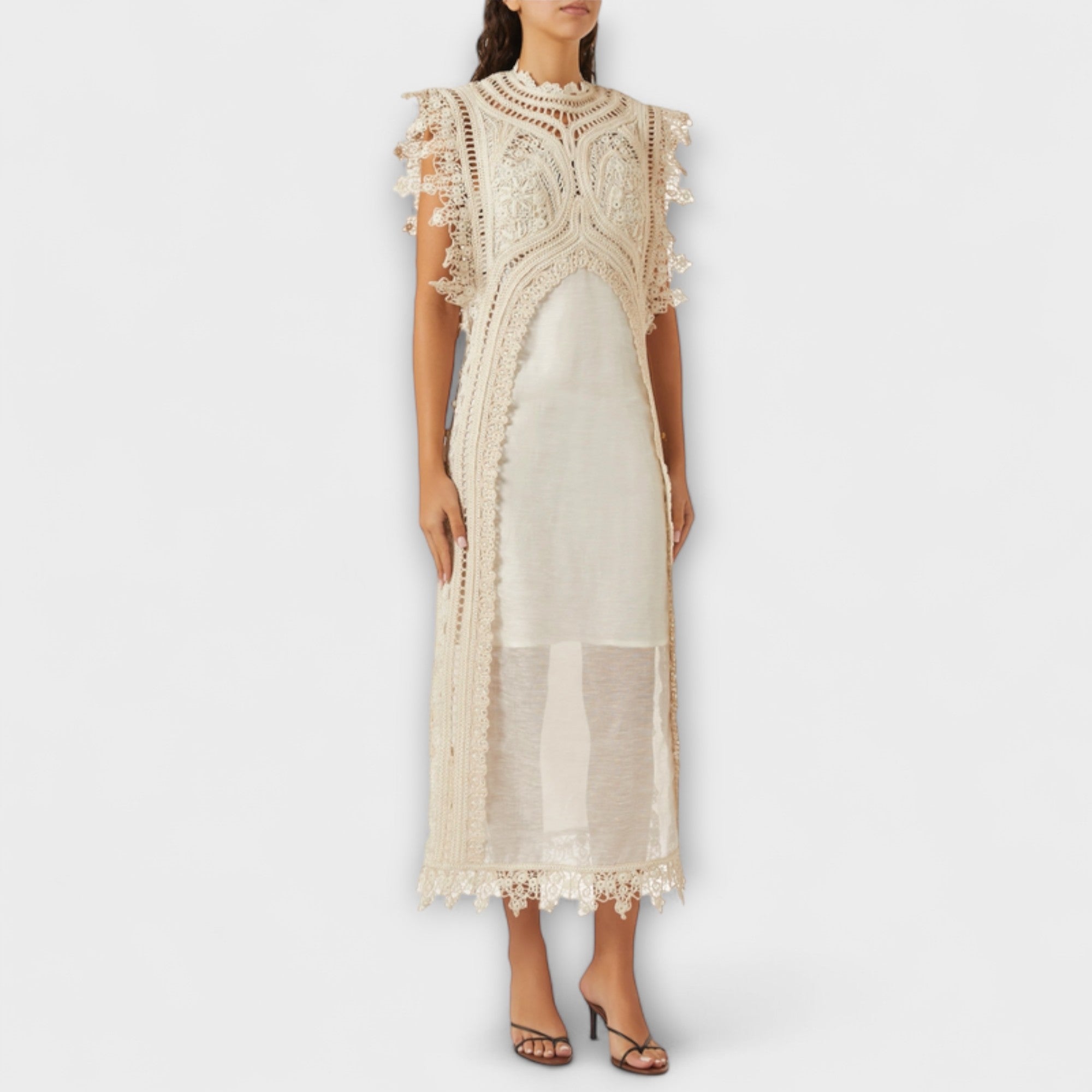 Mira - Vevd hul organza maxikjole